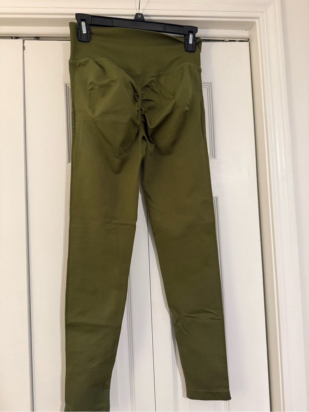 Girls' Olive Green High-Waist Leggings